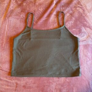 American Eagle Olive Green and Light Pink Camisole (Pair of 2) Size Large